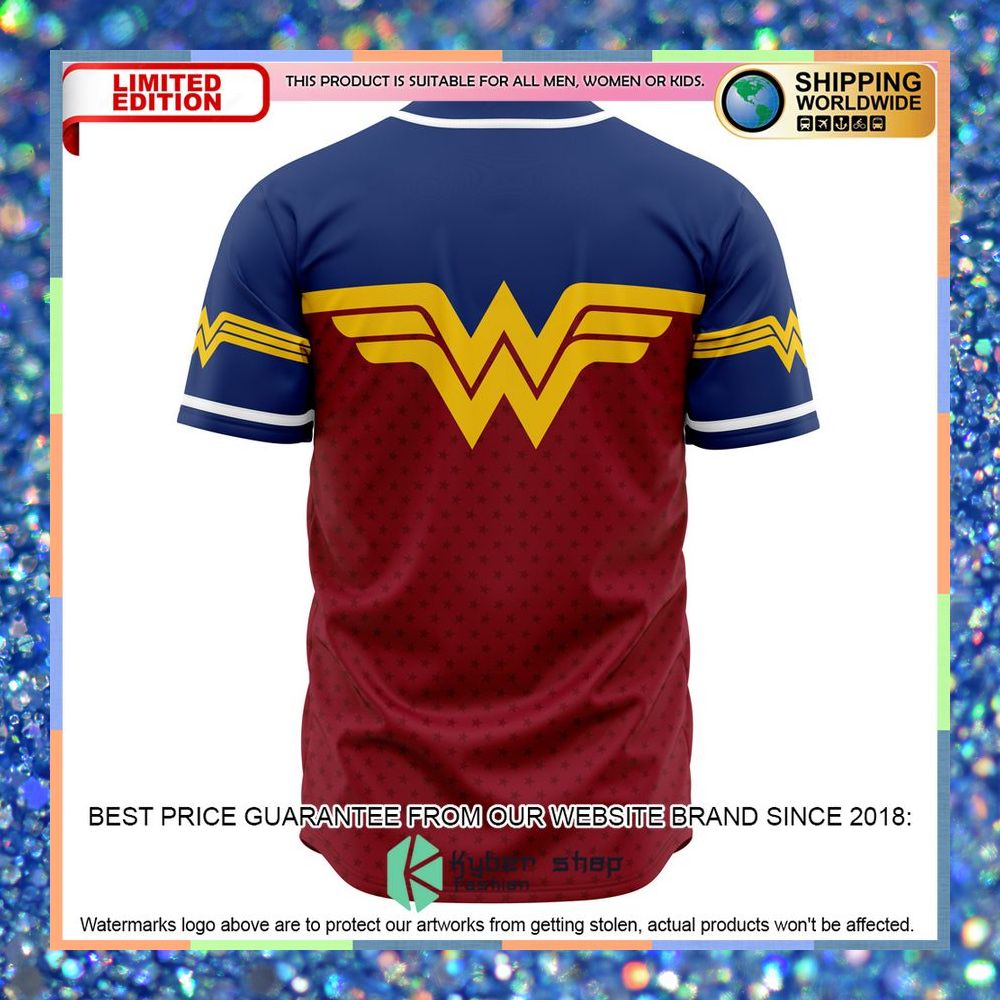 Wonder Woman DC Comics Baseball Jersey 6 Wonder Woman DC Comics Baseball Jersey word3