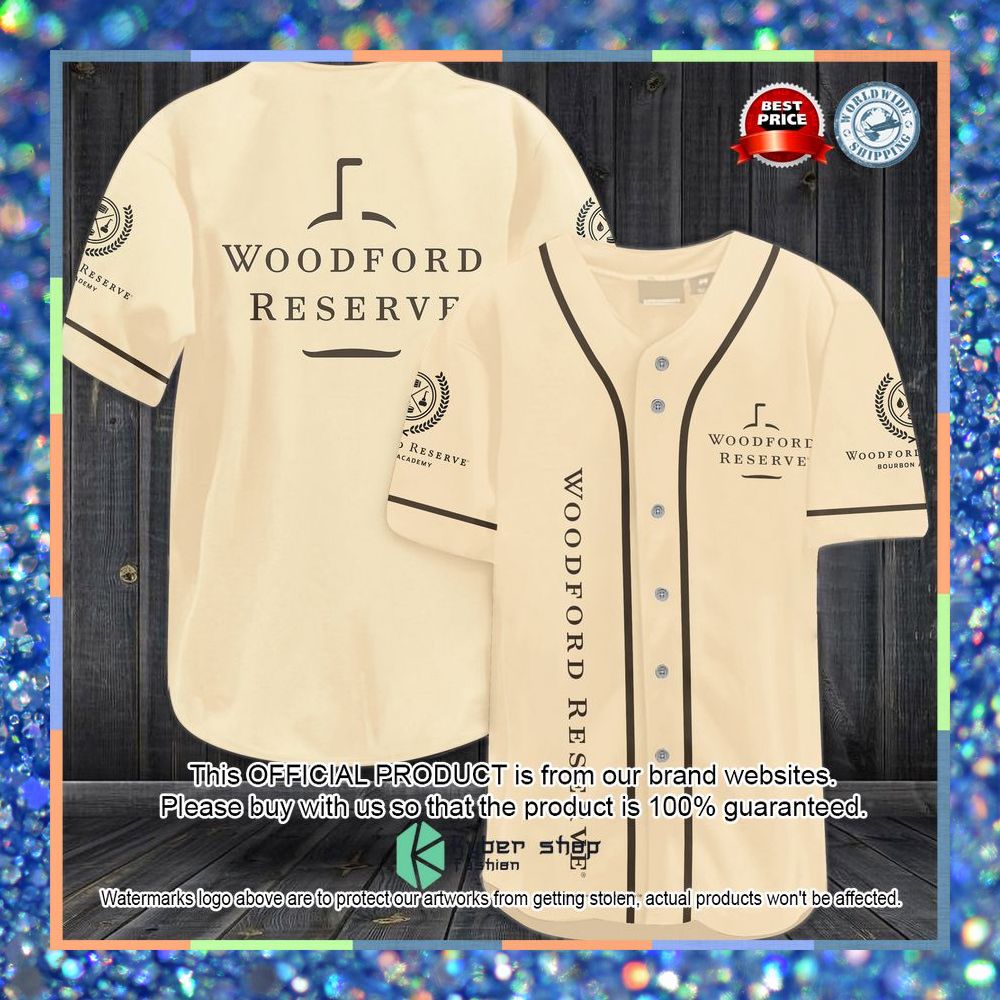 Woodford Reserve logo Baseball Jersey 3 Woodford Reserve logo Baseball Jersey word3