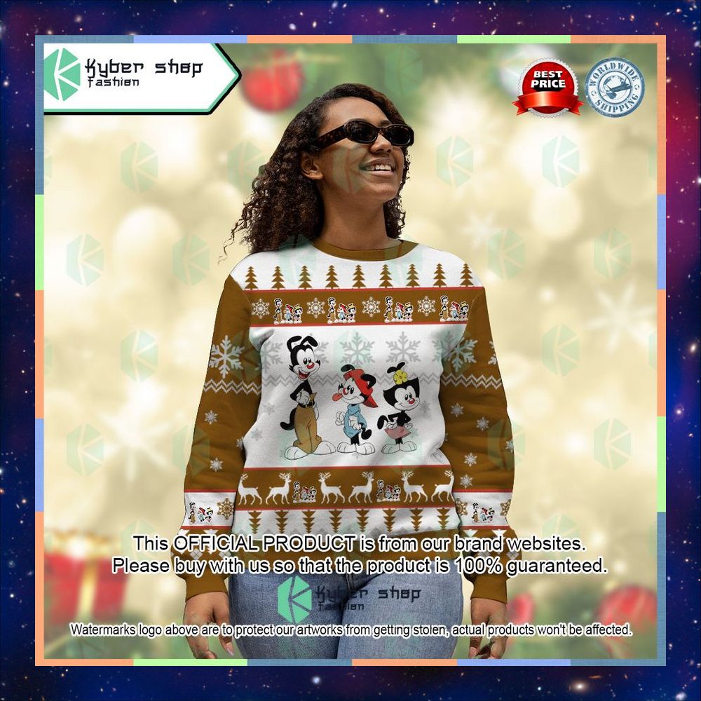 Yakko, Wakko, and Dot Animaniacs Ugly Sweater 9 Yakko, Wakko, and Dot Animaniacs Ugly Sweater word2