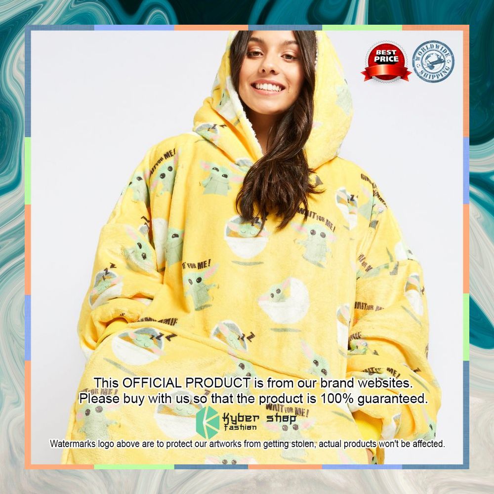 Yellow The Mandalorian Grogu Oodie Blanket Hoodie 9 Yellow The Mandalorian Grogu Oodie Blanket Hoodie word1