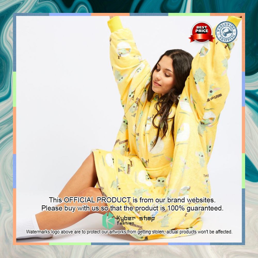 Yellow The Mandalorian Grogu Oodie Blanket Hoodie 10 Yellow The Mandalorian Grogu Oodie Blanket Hoodie word1