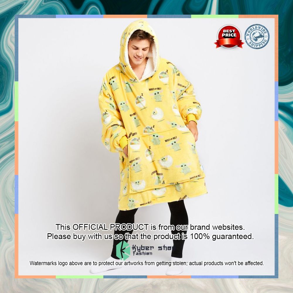 Yellow The Mandalorian Grogu Oodie Blanket Hoodie 12 Yellow The Mandalorian Grogu Oodie Blanket Hoodie word1