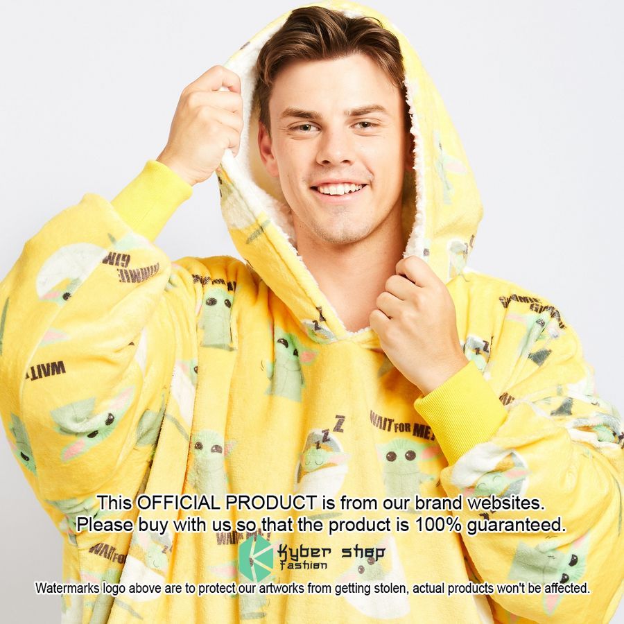 Yellow The Mandalorian Grogu Oodie Blanket Hoodie 6 Yellow The Mandalorian Grogu Oodie Blanket Hoodie word1
