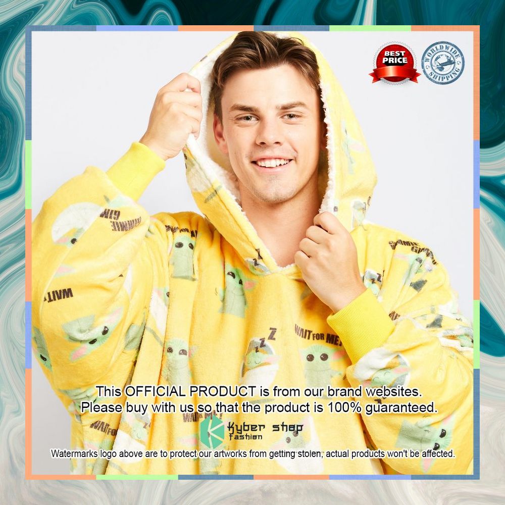 Yellow The Mandalorian Grogu Oodie Blanket Hoodie 13 Yellow The Mandalorian Grogu Oodie Blanket Hoodie word1