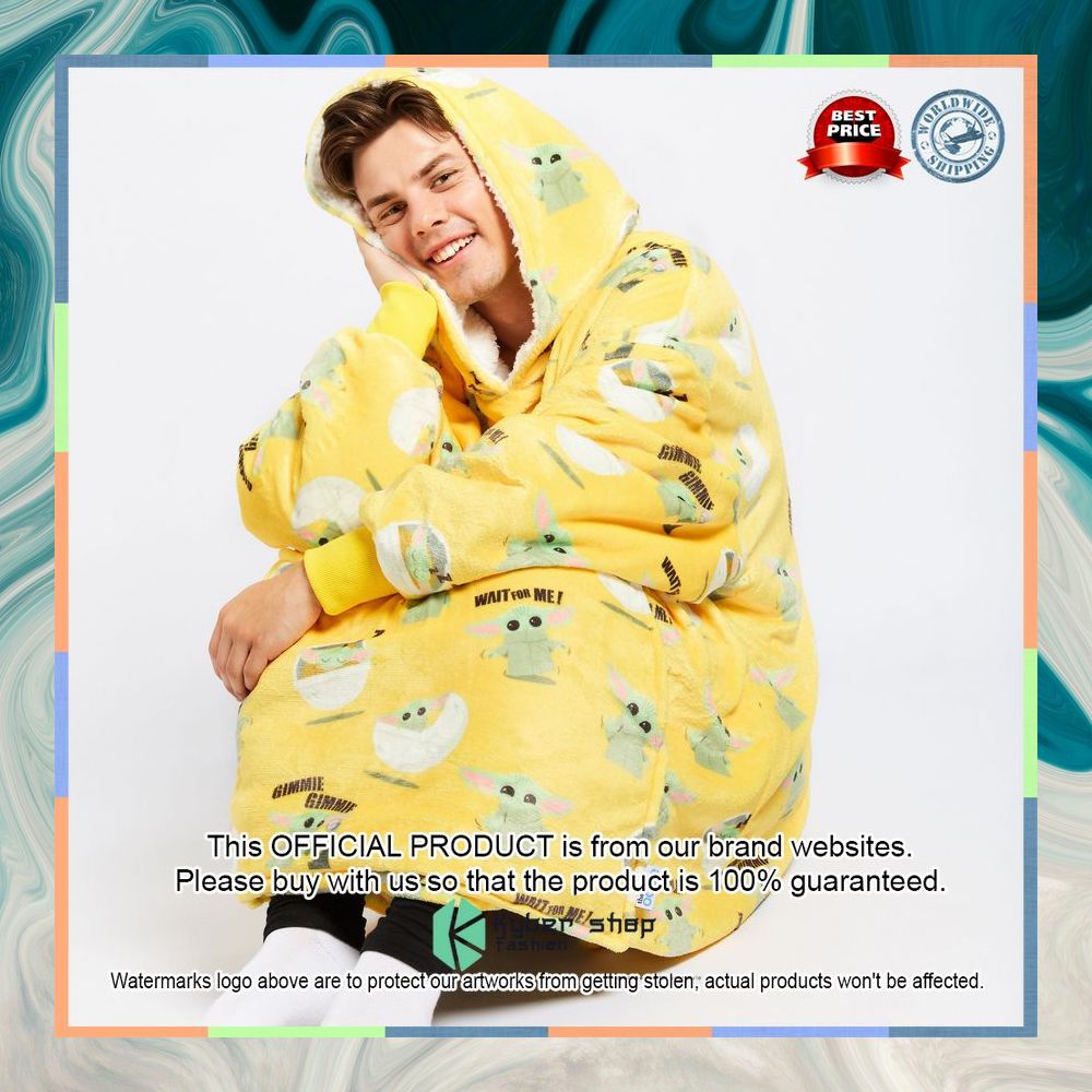 Yellow The Mandalorian Grogu Oodie Blanket Hoodie 14 Yellow The Mandalorian Grogu Oodie Blanket Hoodie word1