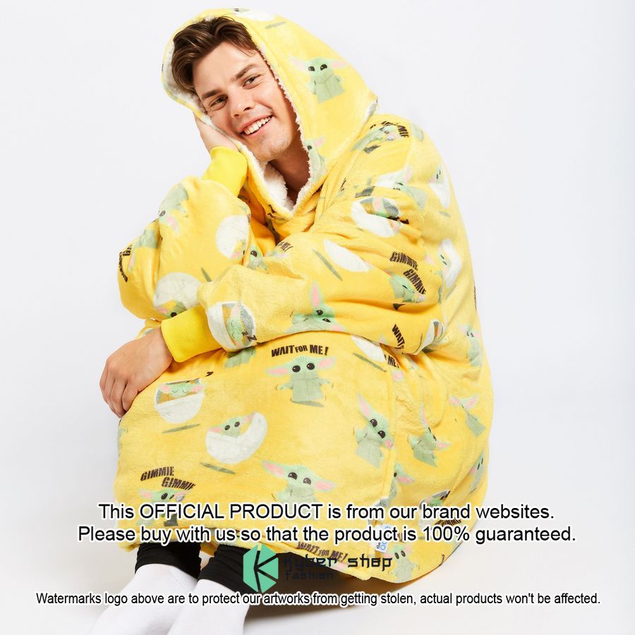 Yellow The Mandalorian Grogu Oodie Blanket Hoodie 7 Yellow The Mandalorian Grogu Oodie Blanket Hoodie word1