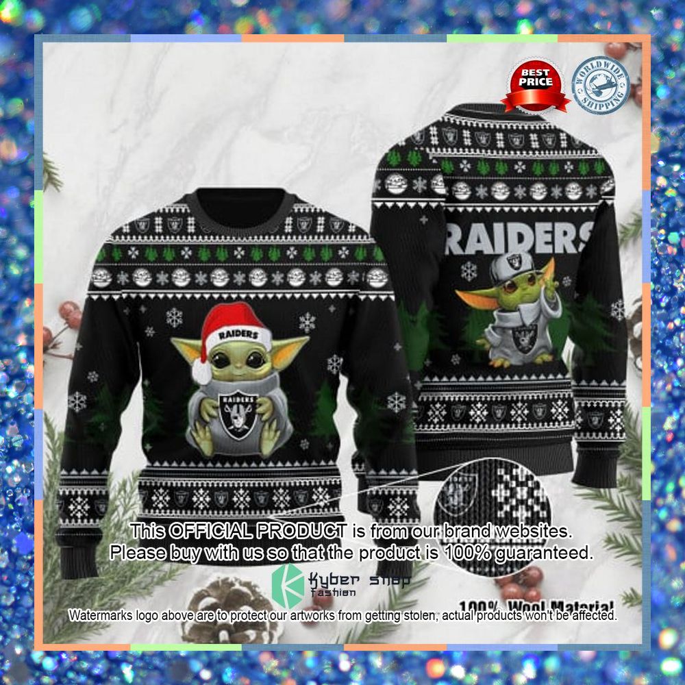 Yoda baby love Oakland Raiders Holiday Xmas Party Christmas Sweater 3 Yoda baby love Oakland Raiders Holiday Xmas Party Christmas Sweater word2