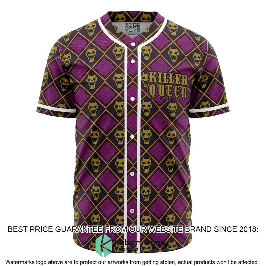 Yoshikage Kira Killer Queen Jojos Bizarre Adventure Baseball Jersey word1