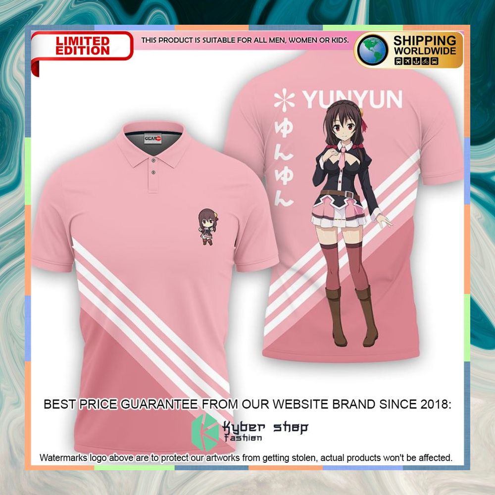 Yunyun KonoSuba Anime Polo Shirt 4 Yunyun KonoSuba Anime Polo Shirt word3