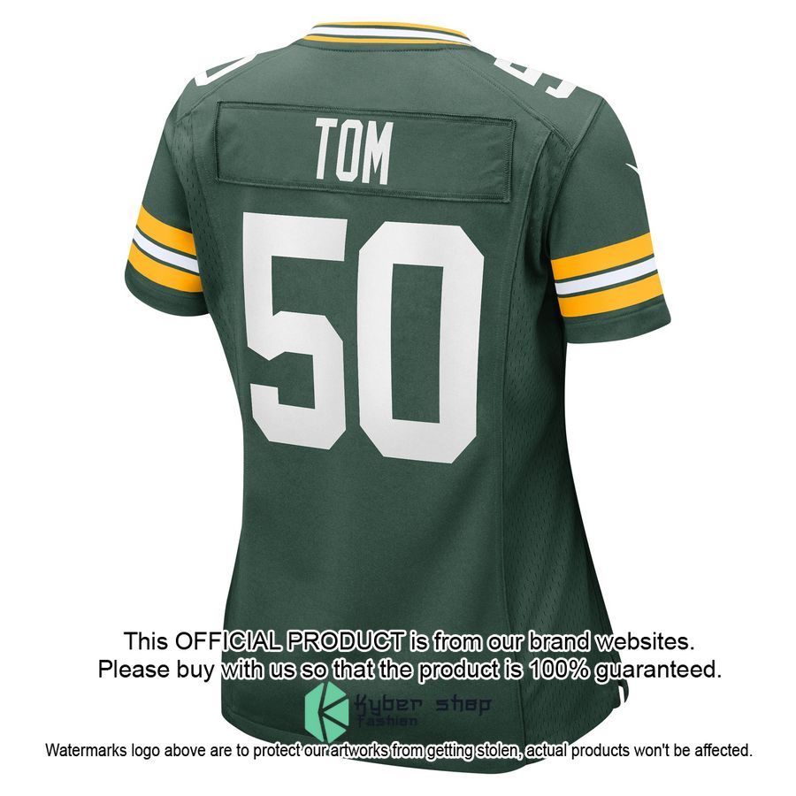 Zach Tom Green Bay Packers Women's Green Football Jersey 3 Zach Tom Green Bay Packers Women's Green Football Jersey word2