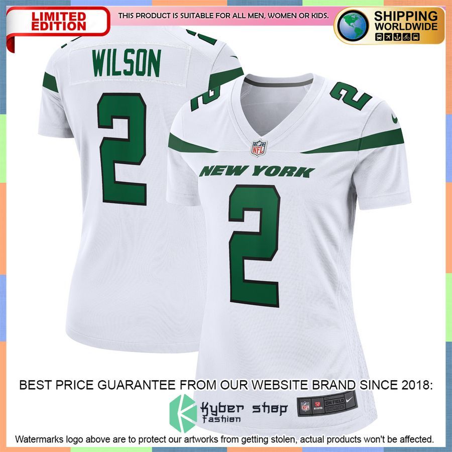 Zach Wilson New York Jets Women's White Football Jersey