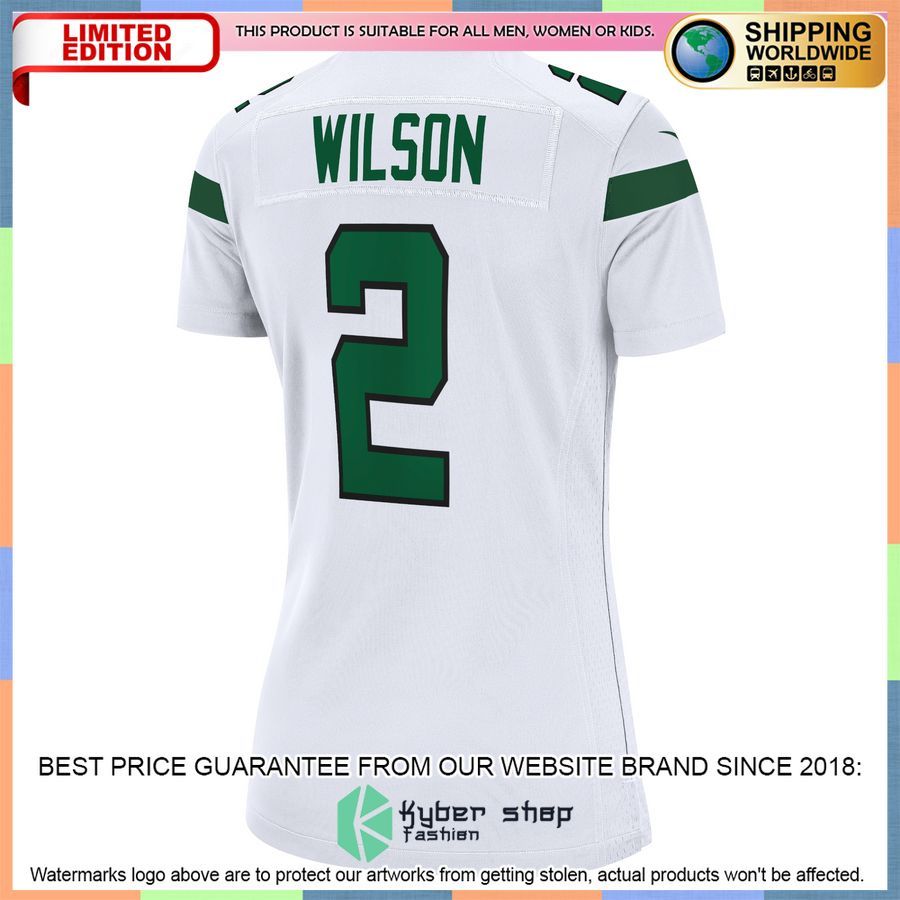 Zach Wilson New York Jets Women's White Football Jersey 35 Zach Wilson New York Jets Women's White Football Jersey word2