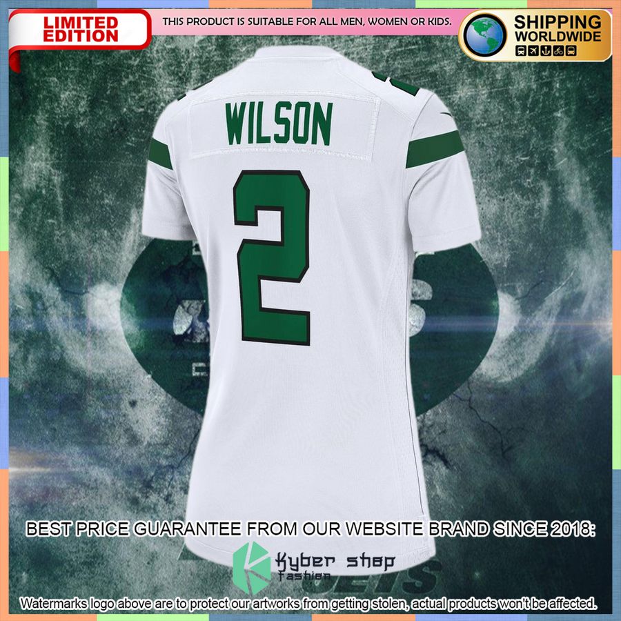 Zach Wilson New York Jets Women's White Football Jersey 38 Zach Wilson New York Jets Women's White Football Jersey word2