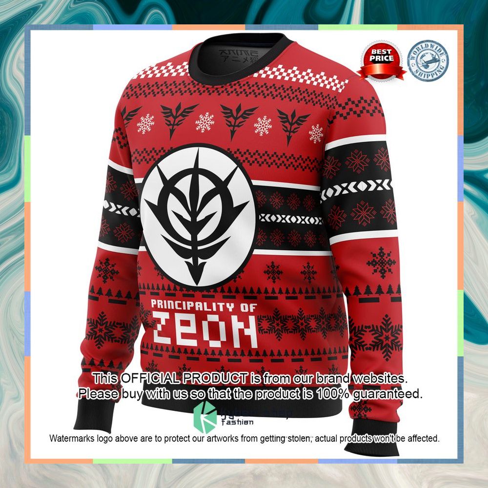 Zeon The Gundam Ugly Christmas Sweater 8 Zeon The Gundam Ugly Christmas Sweater word1