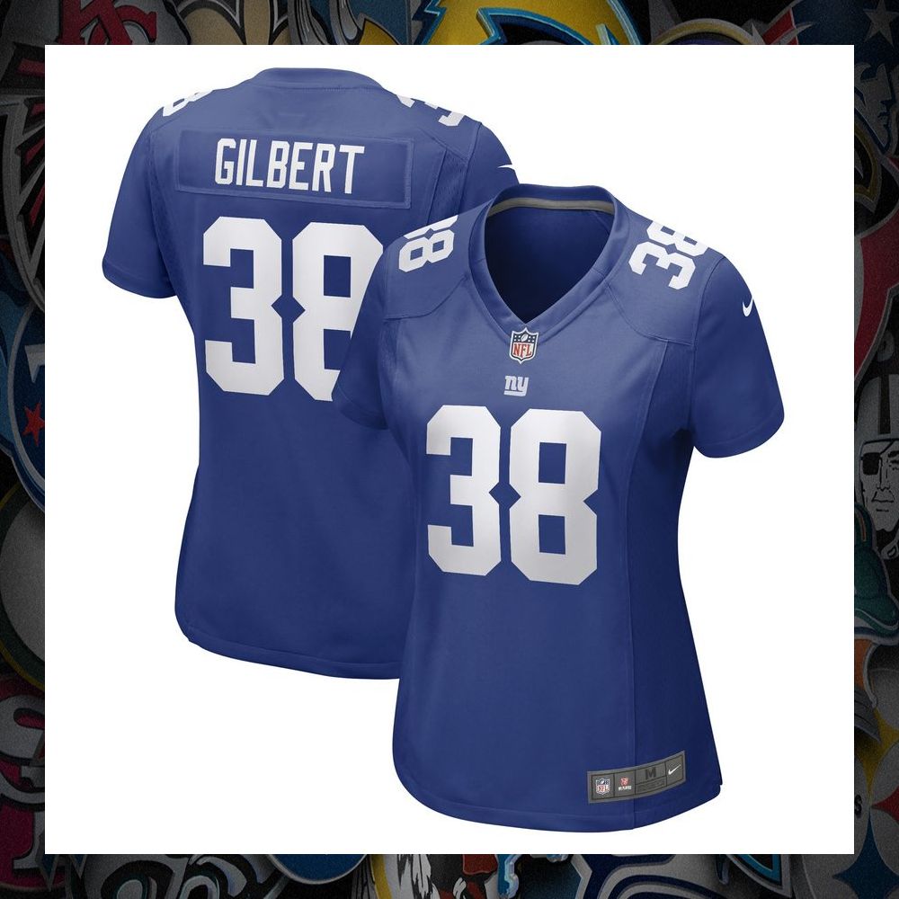 Zyon Gilbert New York Giants Royal Football Jersey 33 Zyon Gilbert New York Giants Royal Football Jersey word3