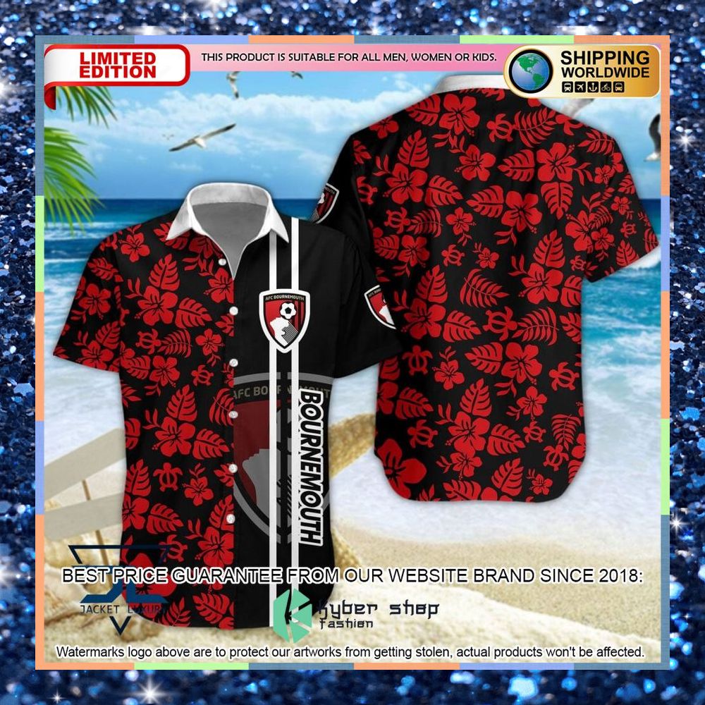 A.F.C. Bournemouth Flowers Hawaiian Shirt, Shorts 3 A.F.C. Bournemouth Flowers Hawaiian Shirt, Shorts word3