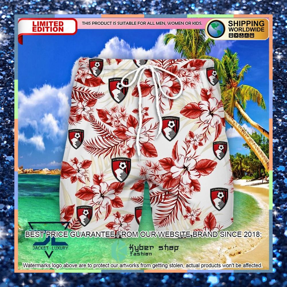 A.F.C. Bournemouth Logo Hawaiian Shirt, Shorts 4 A.F.C. Bournemouth Logo Hawaiian Shirt, Shorts word1