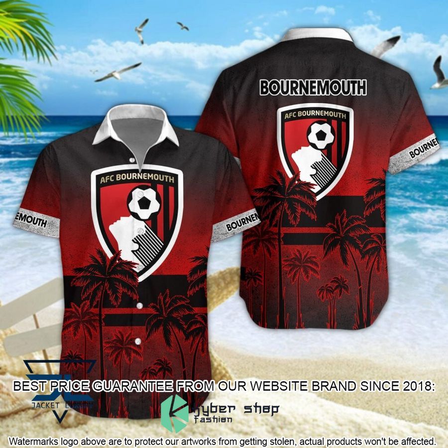 A.F.C. Bournemouth palm tree black Hawaiian Shirt, Shorts