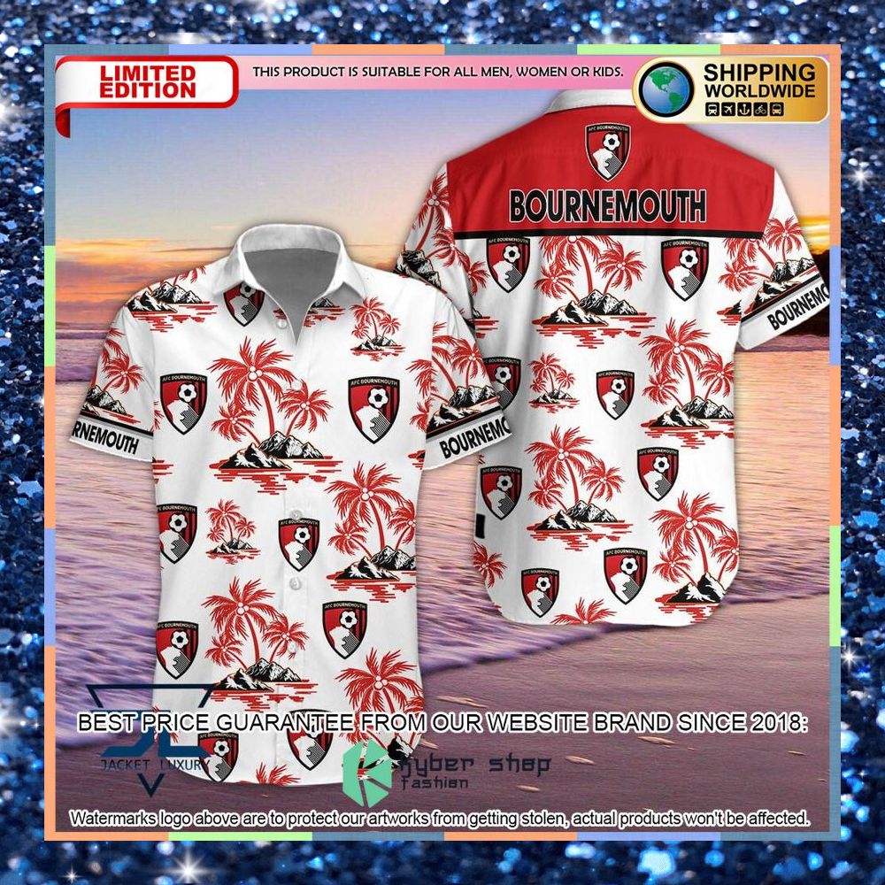 A.F.C. Bournemouth white Hawaiian Shirt, Shorts 3 A.F.C. Bournemouth white Hawaiian Shirt, Shorts word2
