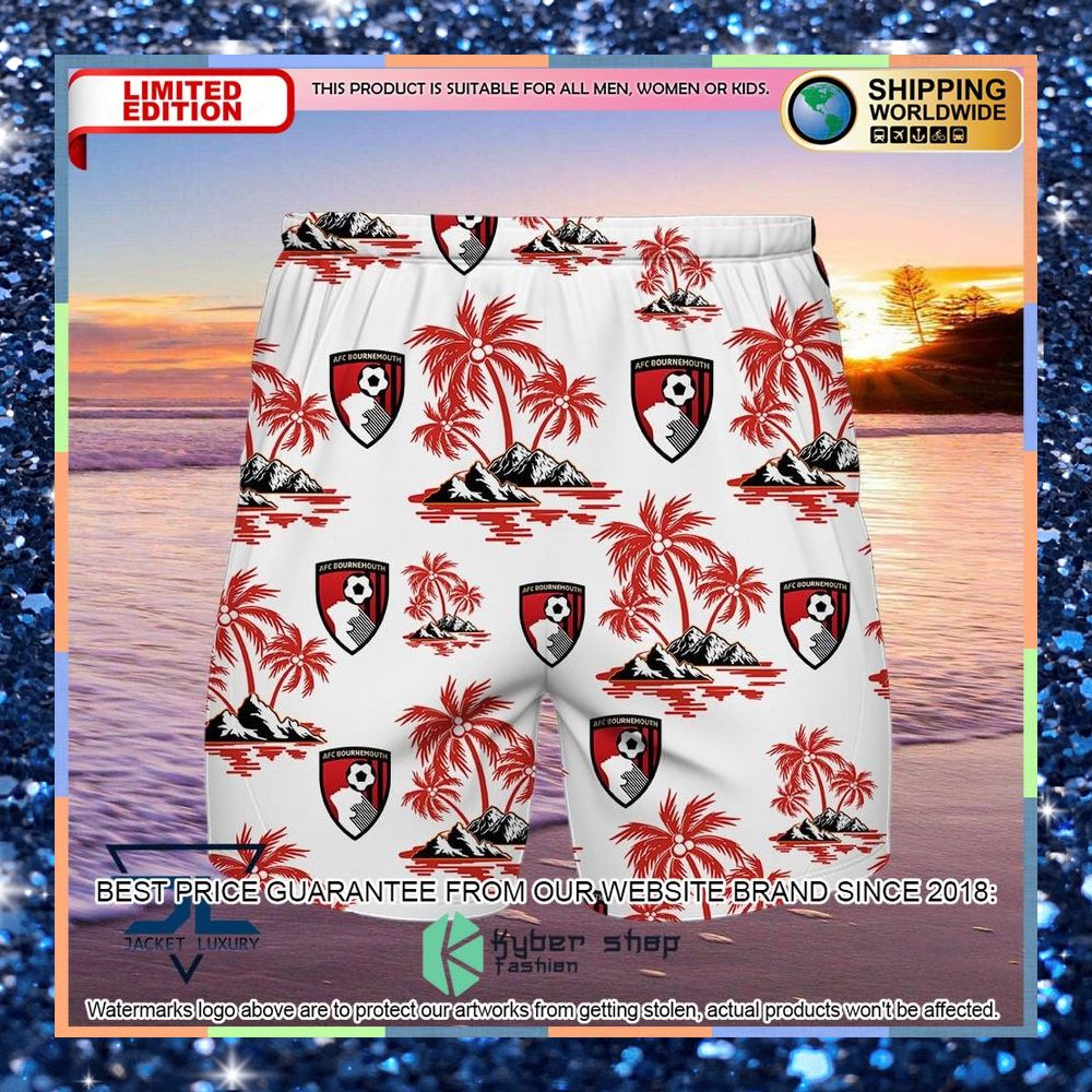 A.F.C. Bournemouth white Hawaiian Shirt, Shorts 4 A.F.C. Bournemouth white Hawaiian Shirt, Shorts word2