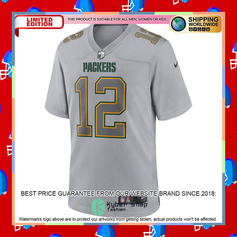 Aaron Rodgers Green Bay Packers Atmosphere Fashion Gray Football Jersey 6 Aaron Rodgers Green Bay Packers Atmosphere Fashion Gray Football Jersey word3