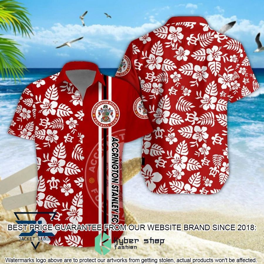 Accrington Stanley logo Hawaiian Shirt, Shorts
