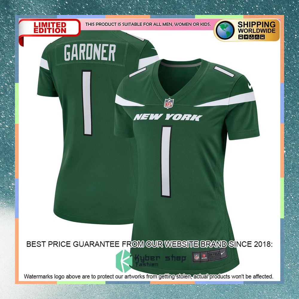 Ahmad Sauce Gardner New York Jets Women's 2022 NFL Draft First Round Pick Gotham Green Football Jersey 5 Ahmad Sauce Gardner New York Jets Women's 2022 NFL Draft First Round Pick Gotham Green Football Jersey word2