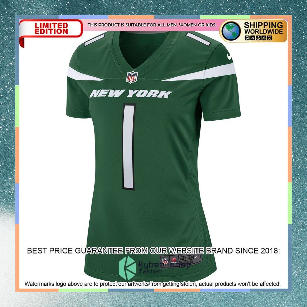Ahmad Sauce Gardner New York Jets Women's 2022 NFL Draft First Round Pick Gotham Green Football Jersey 6 Ahmad Sauce Gardner New York Jets Women's 2022 NFL Draft First Round Pick Gotham Green Football Jersey word2