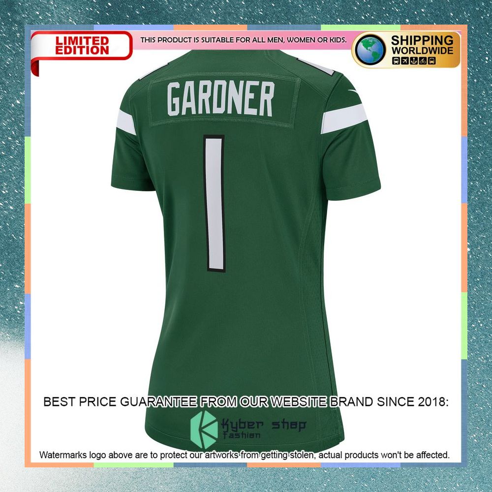 Ahmad Sauce Gardner New York Jets Women's 2022 NFL Draft First Round Pick Gotham Green Football Jersey 7 Ahmad Sauce Gardner New York Jets Women's 2022 NFL Draft First Round Pick Gotham Green Football Jersey word2