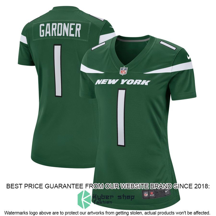 Ahmad Sauce Gardner New York Jets Women's 2022 NFL Draft First Round Pick Gotham Green Football Jersey 4 Ahmad Sauce Gardner New York Jets Women's 2022 NFL Draft First Round Pick Gotham Green Football Jersey word2