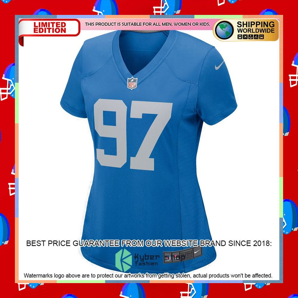 Aidan Hutchinson Detroit Lions Women's 2022 NFL Draft First Round Pick Blue Football Jersey 31 Aidan Hutchinson Detroit Lions Women's 2022 NFL Draft First Round Pick Blue Football Jersey word3