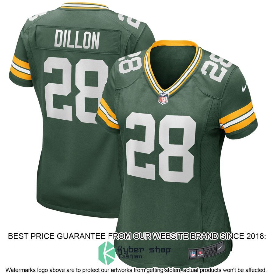 AJ Dillon Green Bay Packers Women's Green Football Jersey