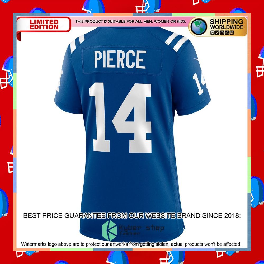 Alec Pierce Indianapolis Colts Women's Royal Football Jersey 7 Alec Pierce Indianapolis Colts Women's Royal Football Jersey word2