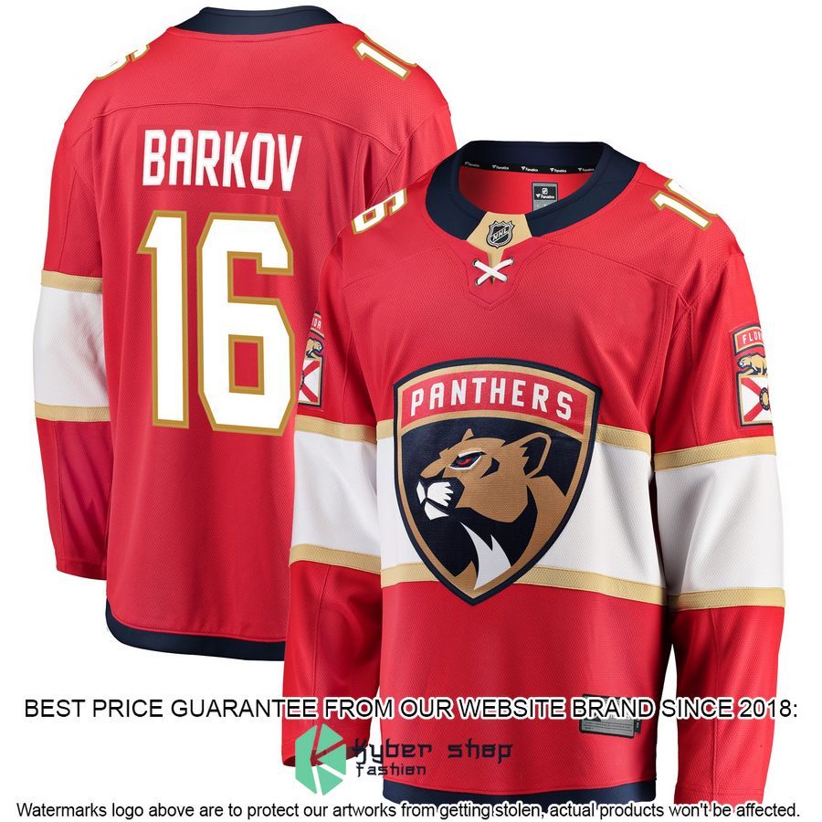 Aleksander Barkov Florida Panthers Premier Red Hockey Jersey