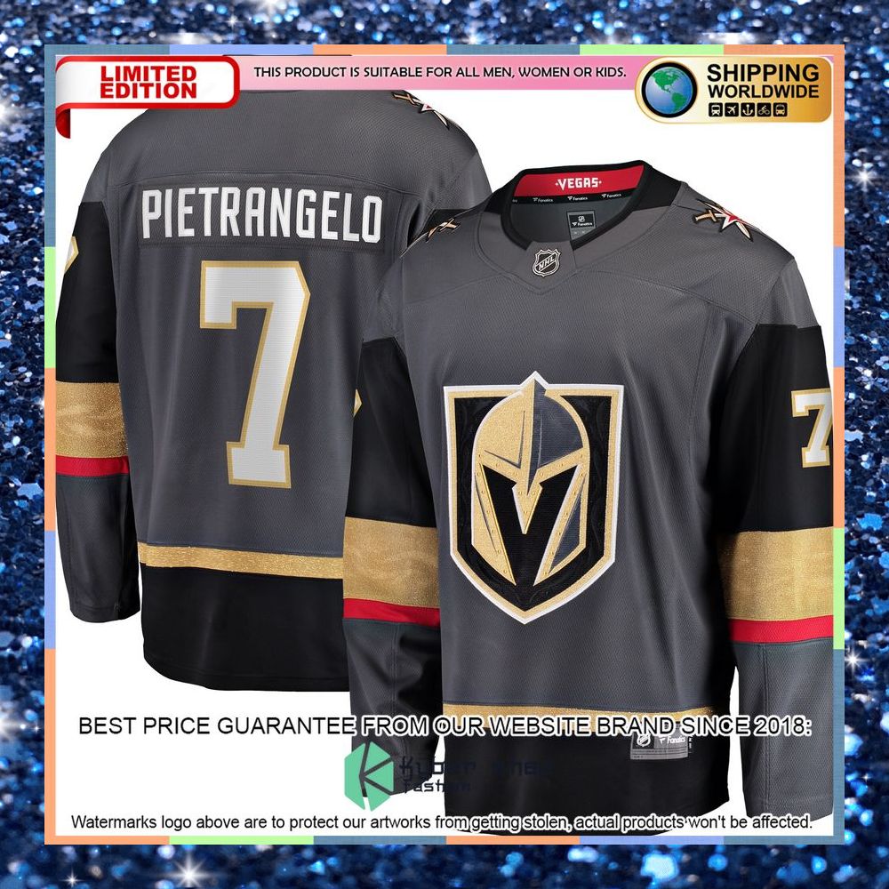 Alex Pietrangelo Vegas Golden Knights Home Premier Gray Hockey Jersey 8 Alex Pietrangelo Vegas Golden Knights Home Premier Gray Hockey Jersey word1