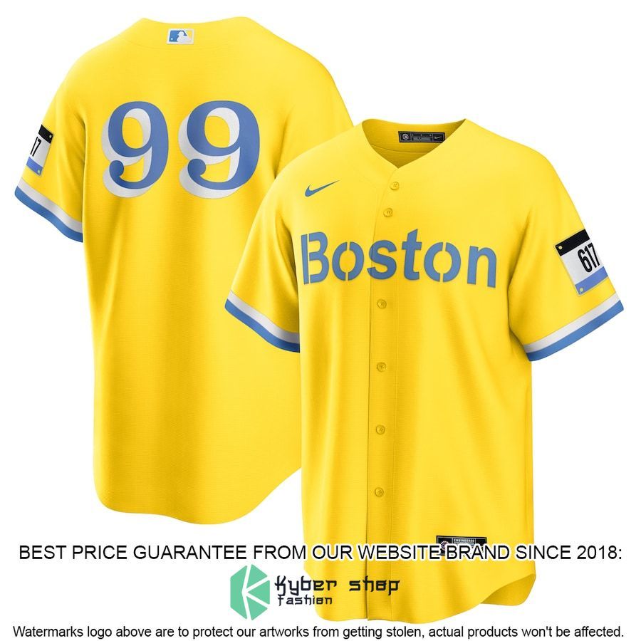 Alex Verdugo Boston Red Sox City Connect Player Gold Baseball Jersey