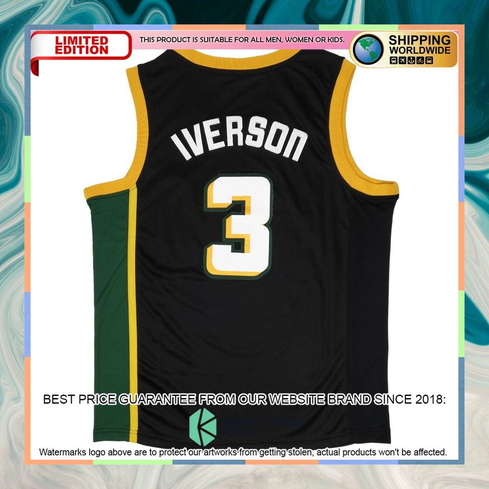 Allen Iverson Bethel High School black Basketball Jersey 6 Allen Iverson Bethel High School black Basketball Jersey word3