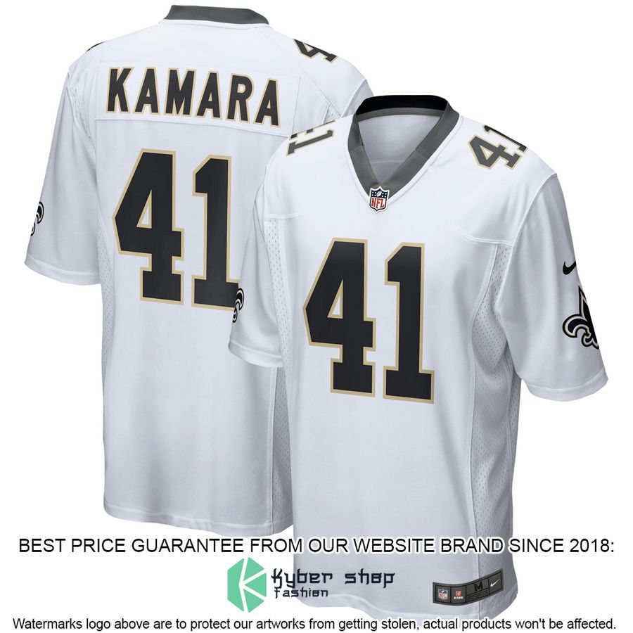 Alvin Kamara New Orleans Saints White Football Jersey 4 Alvin Kamara New Orleans Saints White Football Jersey word3