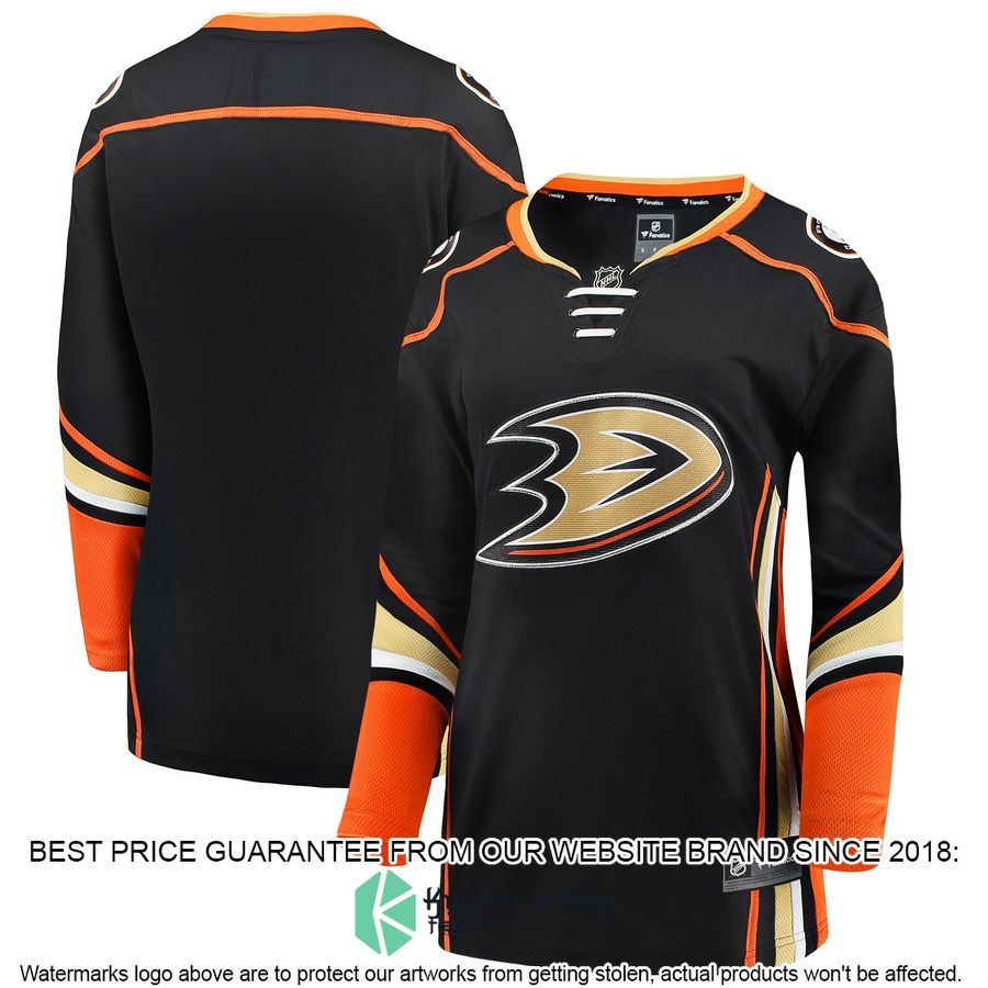 Anaheim Ducks Women's Home Black Hockey Jersey