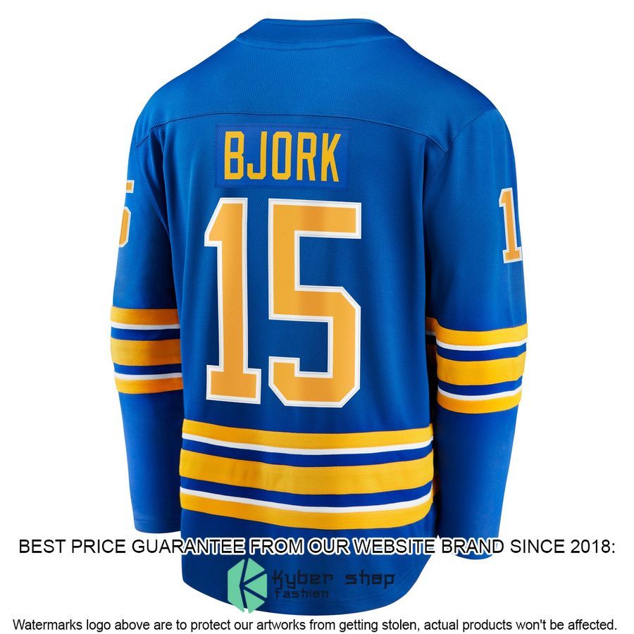 Anders Bjork Buffalo Sabres Team Royal Hockey Jersey 3 Anders Bjork Buffalo Sabres Team Royal Hockey Jersey word3