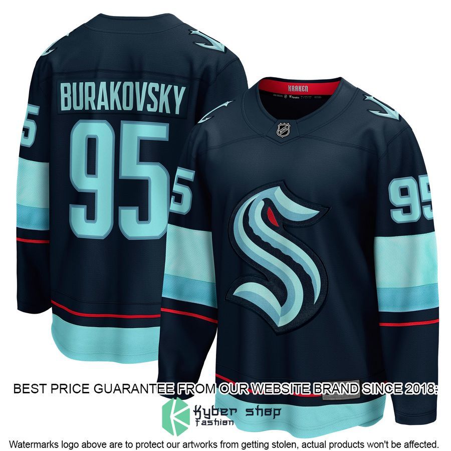 Andre Burakovsky Seattle Kraken Home Navy Hockey Jersey