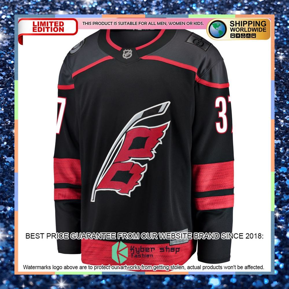 Andrei Svechnikov Carolina Hurricanes Alternate Premier Black Hockey Jersey 7 Andrei Svechnikov Carolina Hurricanes Alternate Premier Black Hockey Jersey word2