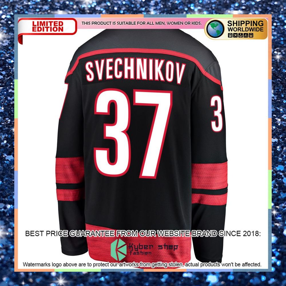 Andrei Svechnikov Carolina Hurricanes Alternate Premier Black Hockey Jersey 8 Andrei Svechnikov Carolina Hurricanes Alternate Premier Black Hockey Jersey word2