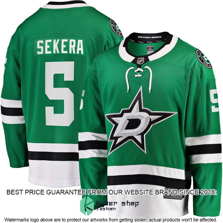 Andrej Sekera Dallas Stars Kelly Green Hockey Jersey