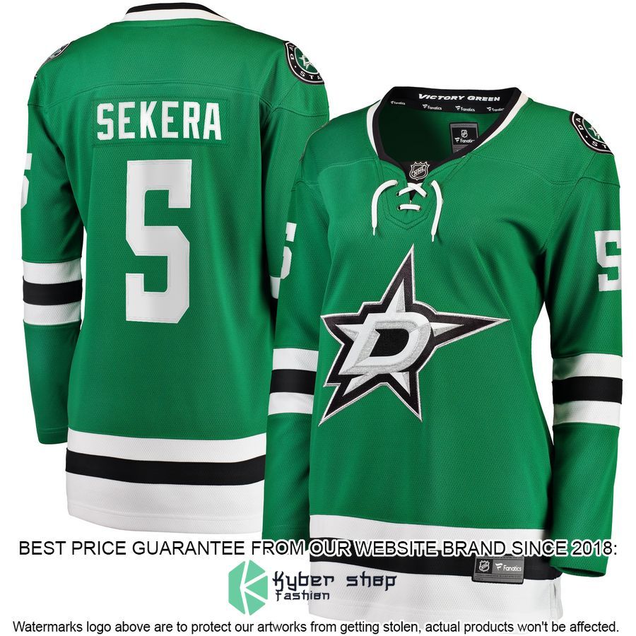 Andrej Sekera Dallas Stars Women's Kelly Green Hockey Jersey