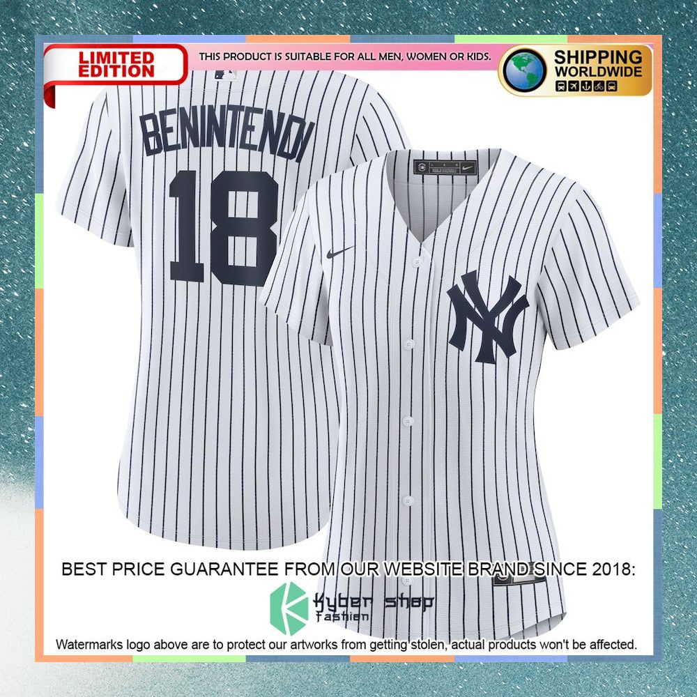 Andrew Benintendi New York Yankees Women Home Player White-Navy Baseball Jersey 4 Andrew Benintendi New York Yankees Women Home Player White-Navy Baseball Jersey word2