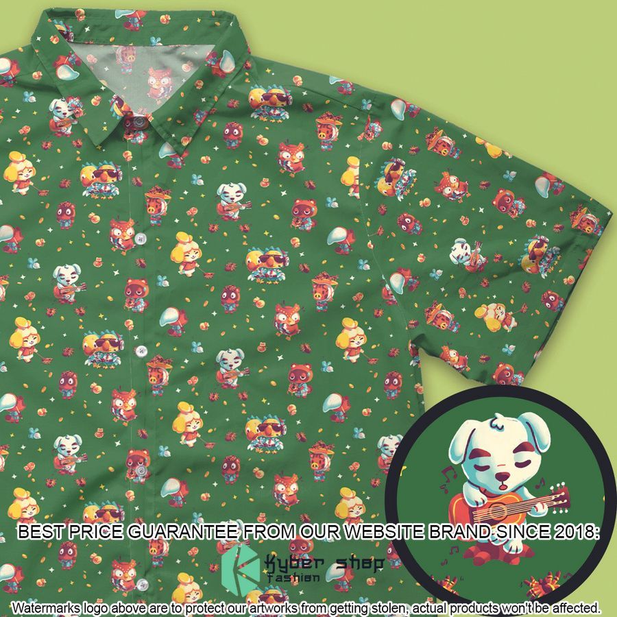 Animal Crossing Pattern Hawaiian Shirt word3