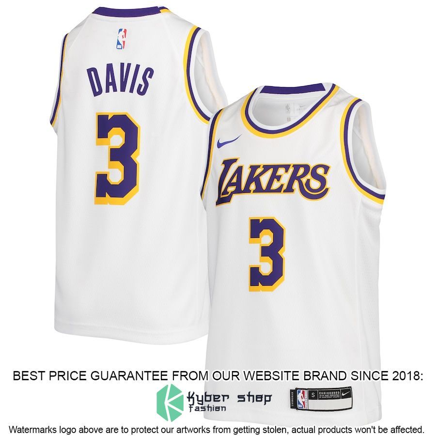 Anthony Davis Los Angeles Lakers Nike Youth 2020-21 White Basketball Jersey