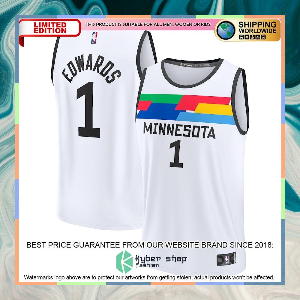 Anthony Edwards Minnesota Timberwolves Youth 2022-23 Fastbreak City Edition White Basketball Jersey 4 Anthony Edwards Minnesota Timberwolves Youth 2022-23 Fastbreak City Edition White Basketball Jersey word3