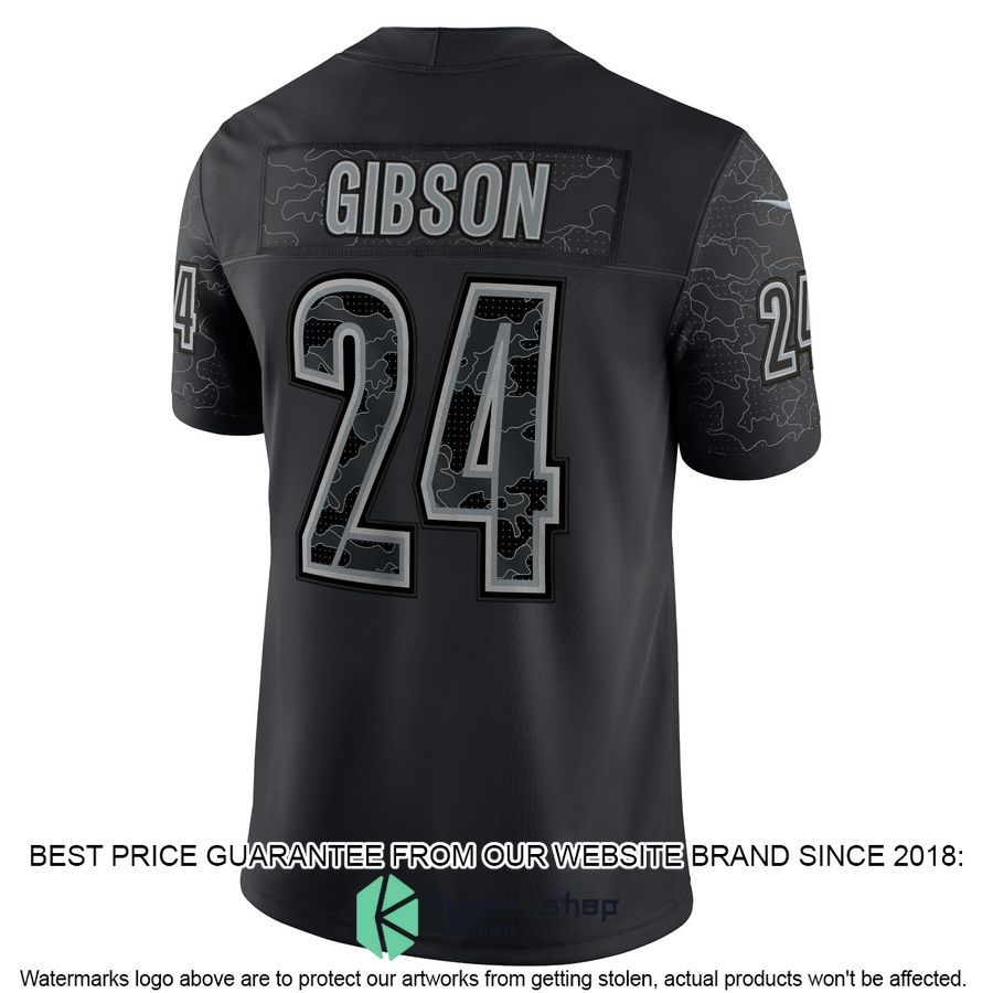 Antonio Gibson Washington Commanders RFLCTV Black Football Jersey 5 Antonio Gibson Washington Commanders RFLCTV Black Football Jersey word2